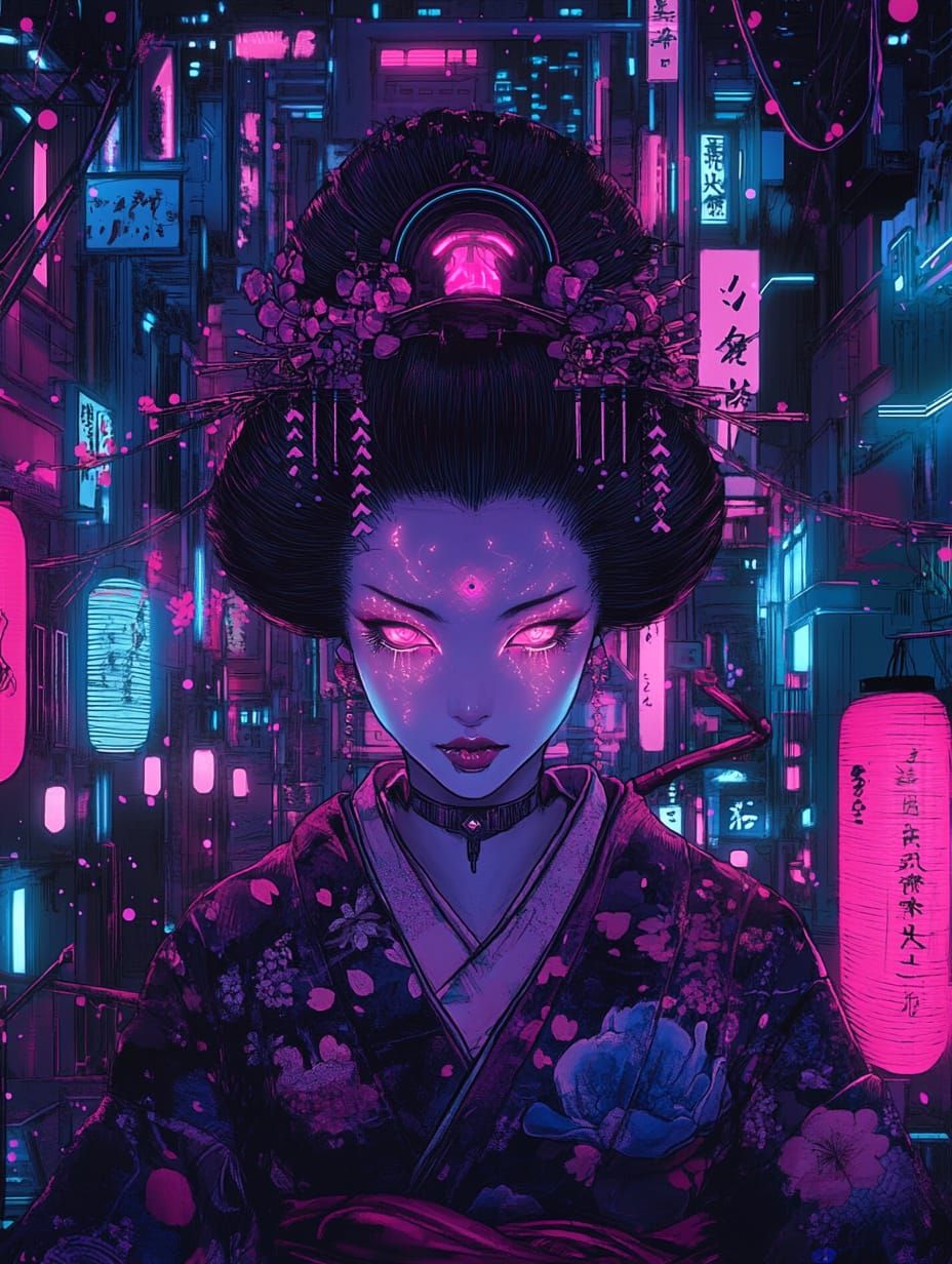 "Echoes of Neon Serenity"