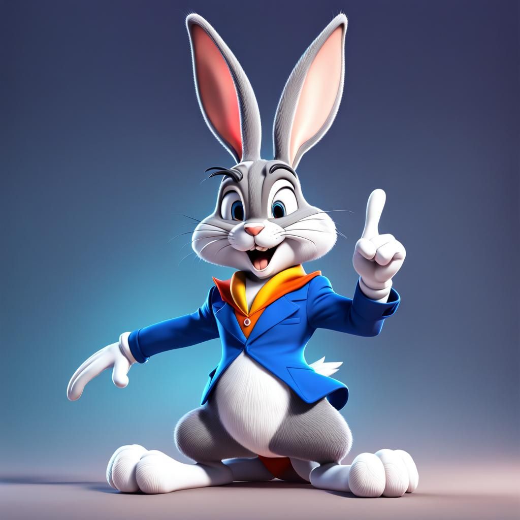 The cartoon character Bugs Bunny. - AI Generated Artwork - NightCafe Creator