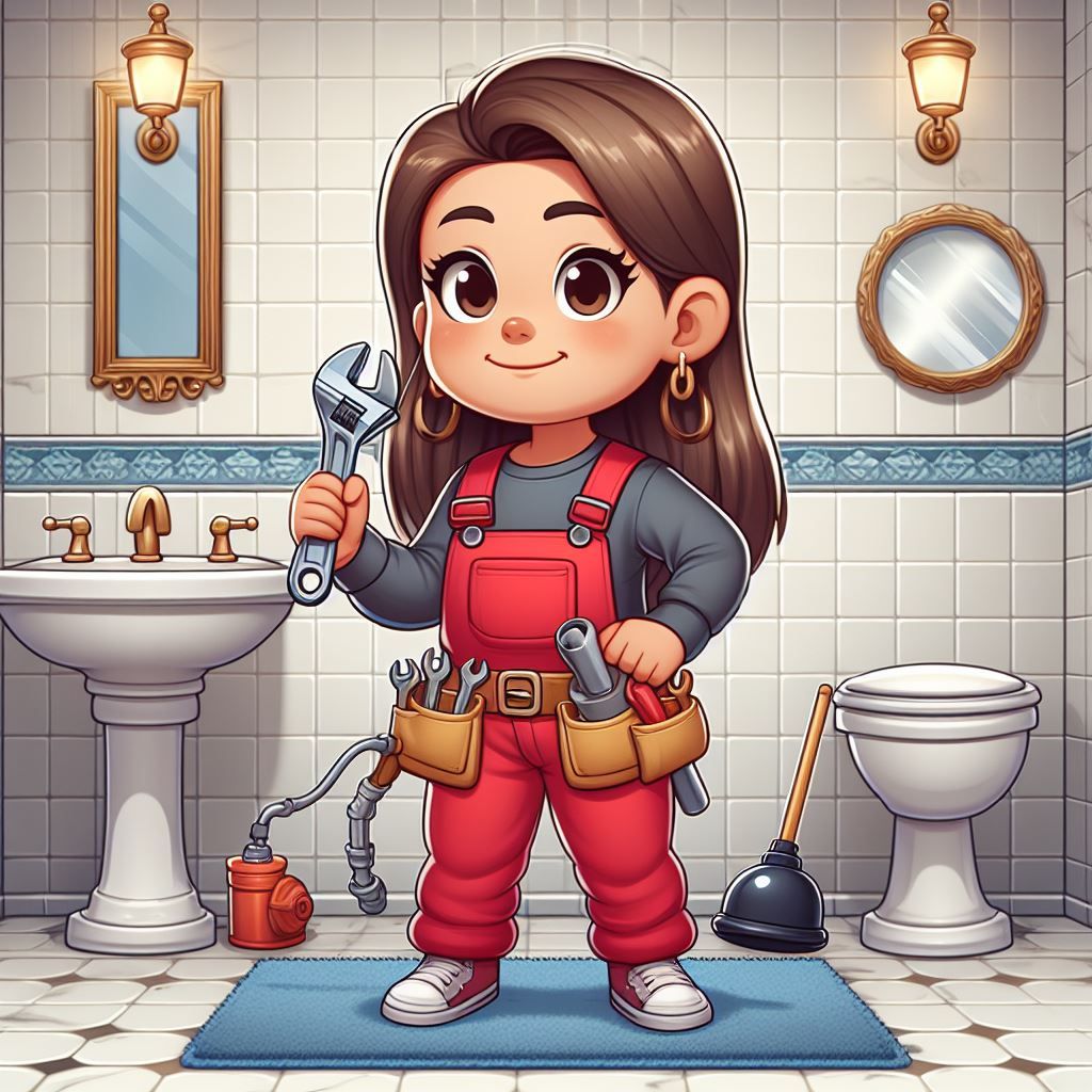 A female plumber.