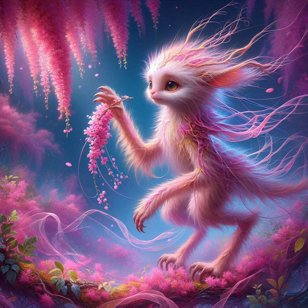 «Little spirit of pink acacia»