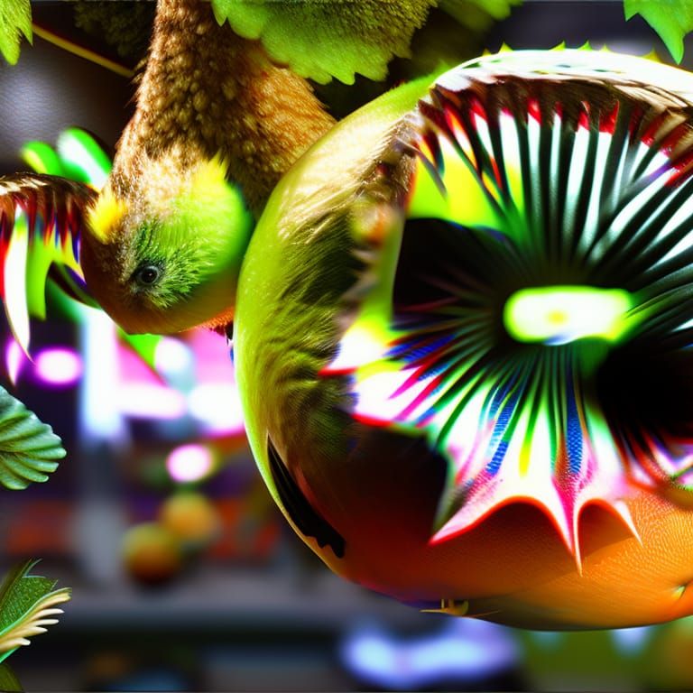 Kiwi Bird and Kiwi Fruit