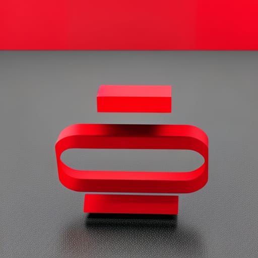 simple but impossible red 3d shape