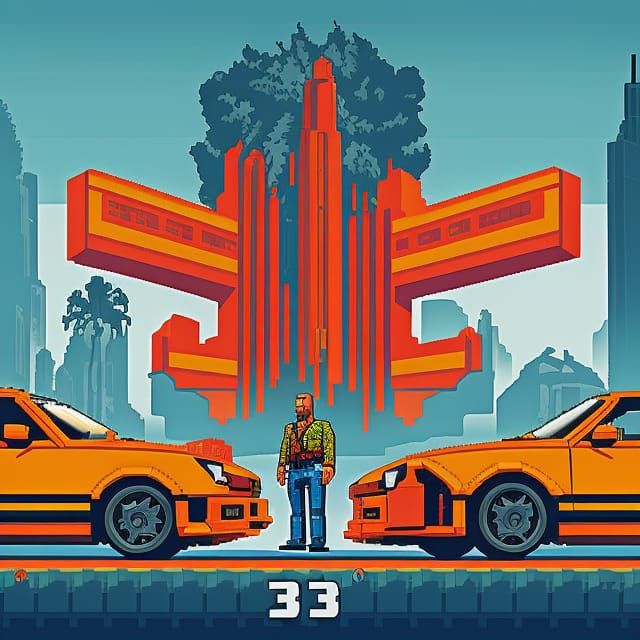 GTA pixel art style