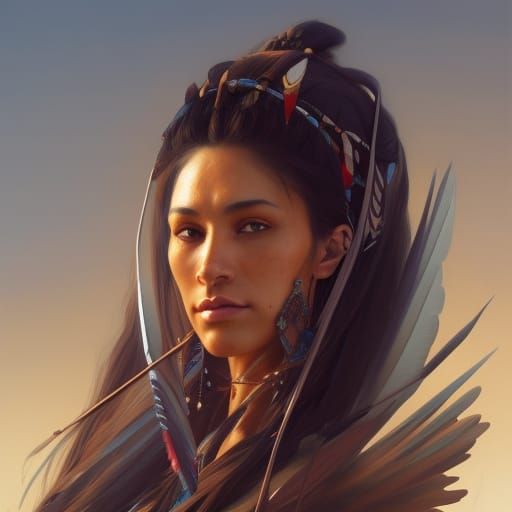 native-american-beautiful-woman-ai-generated-artwork-nightcafe-creator