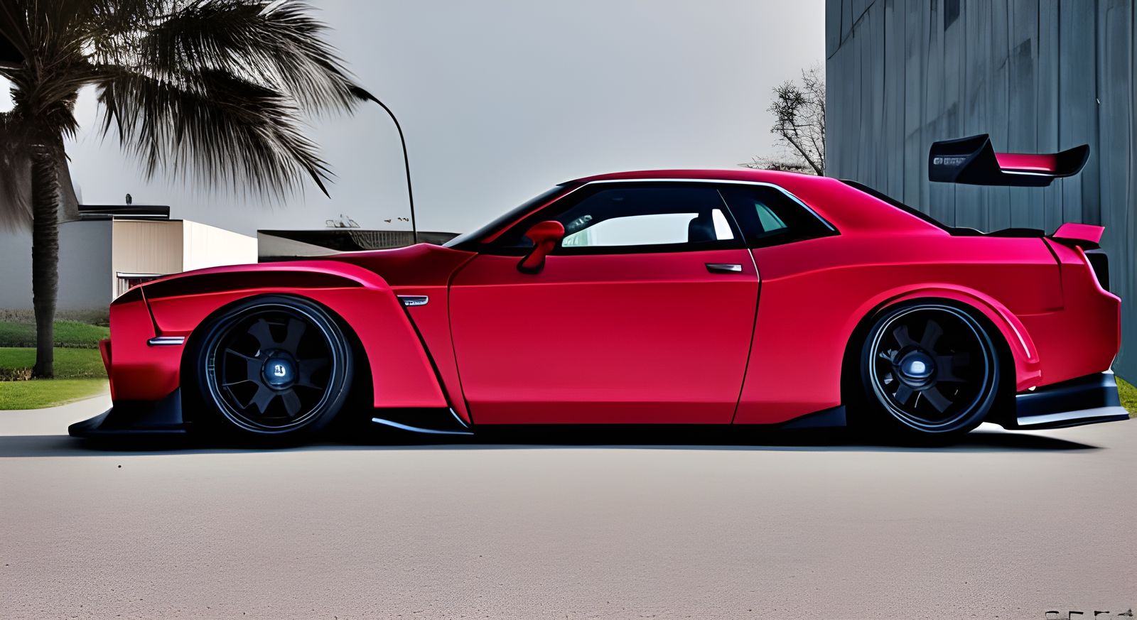 Widebody Dodge Challenger AI Generated Artwork NightCafe Creator