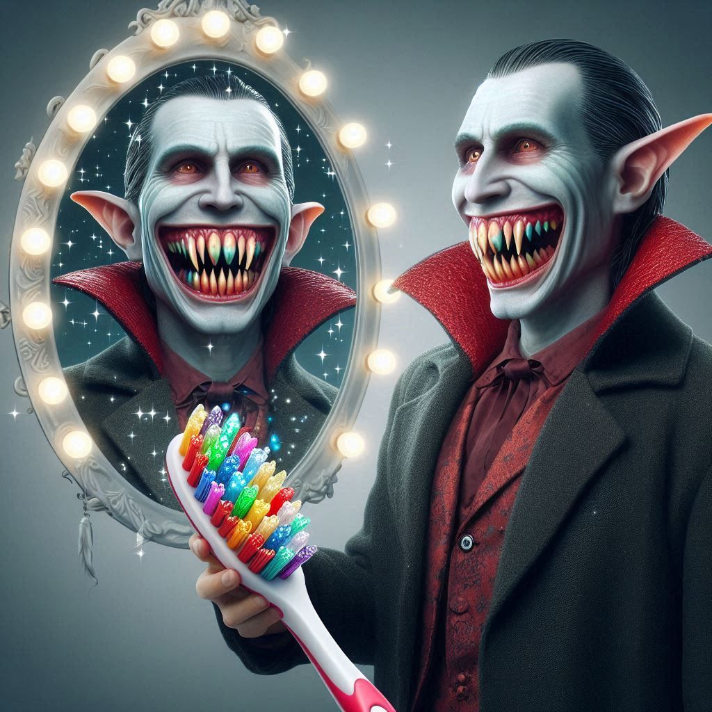 Fake vampire (one with reflection)