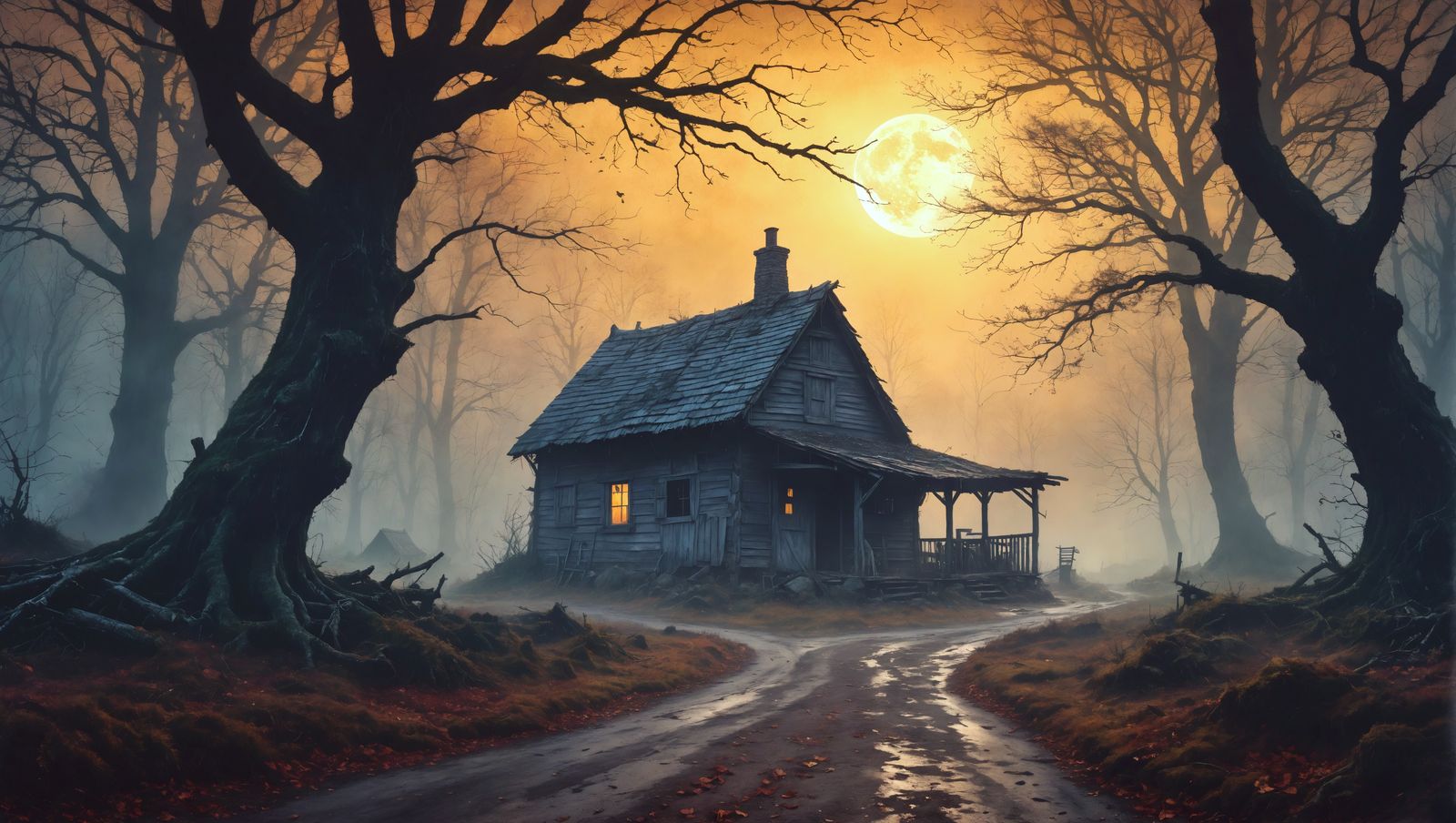 dilapidated hut  by @Ghexghe