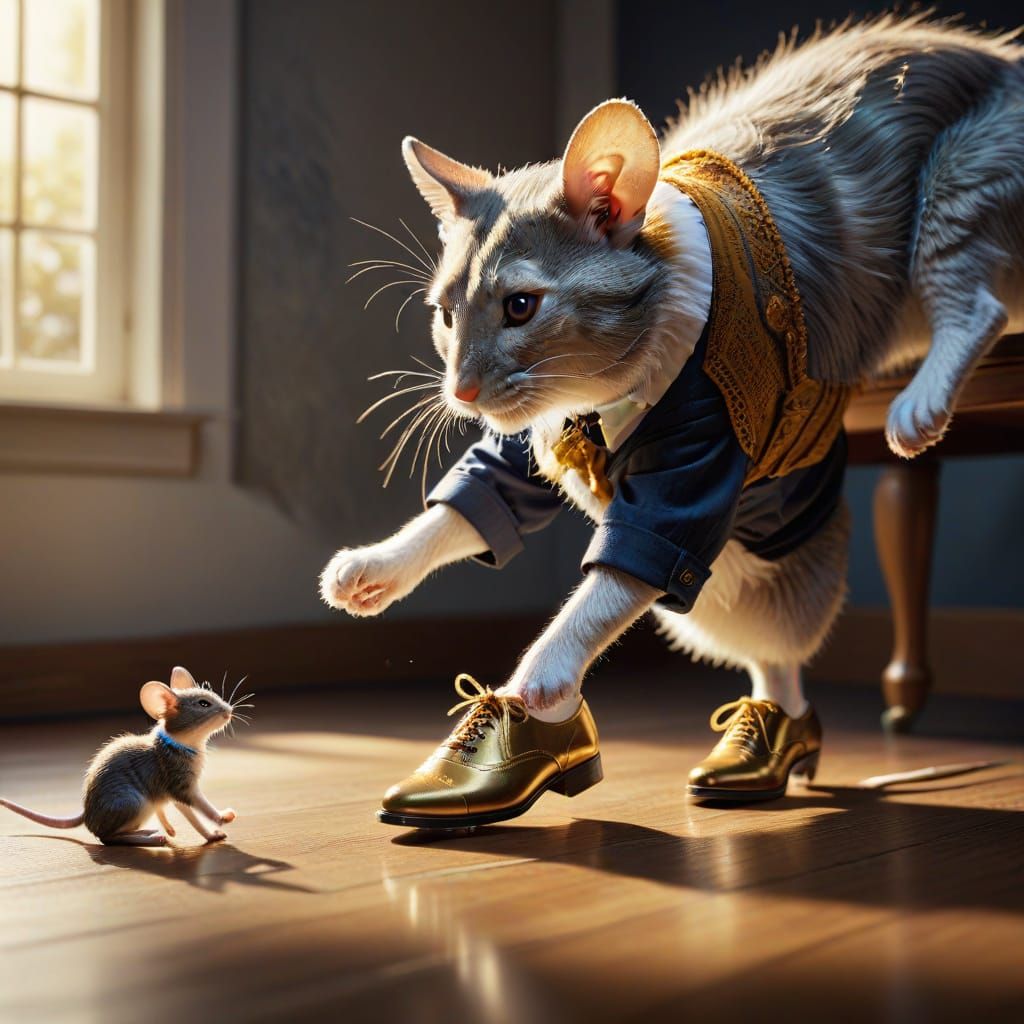 Be afraid. Be very afraid of the half dressed "CatRat" in tap shoes.  by @FindingTruth