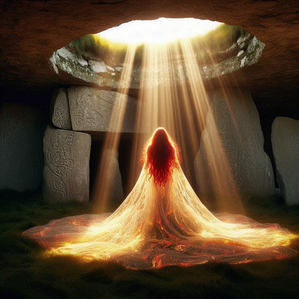 Newgrange, Solstice Light with a Sun Priestess