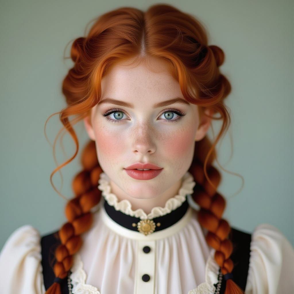 Redheaded Victorian Painting