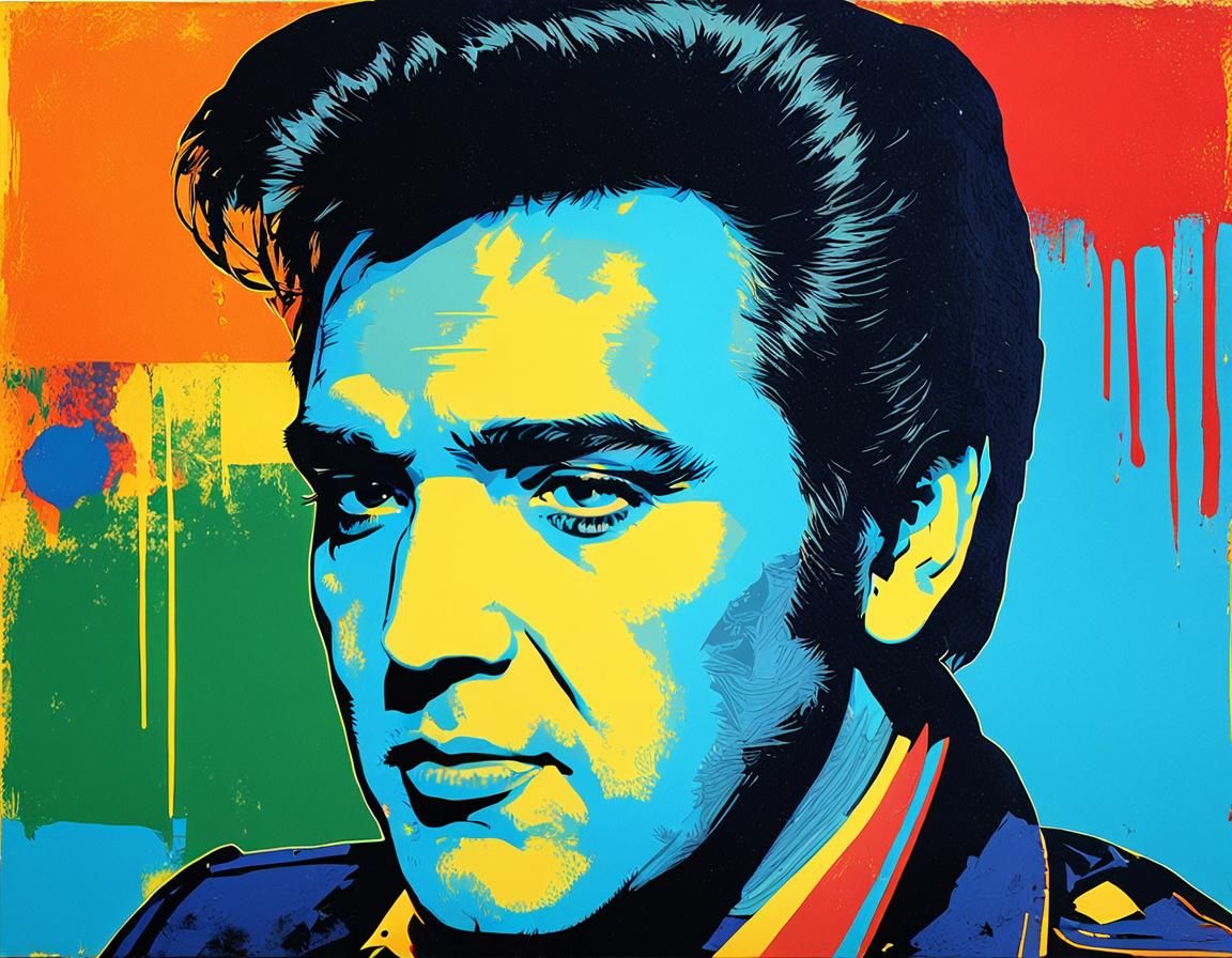 Portrait of Elvis by Andy Warhol,