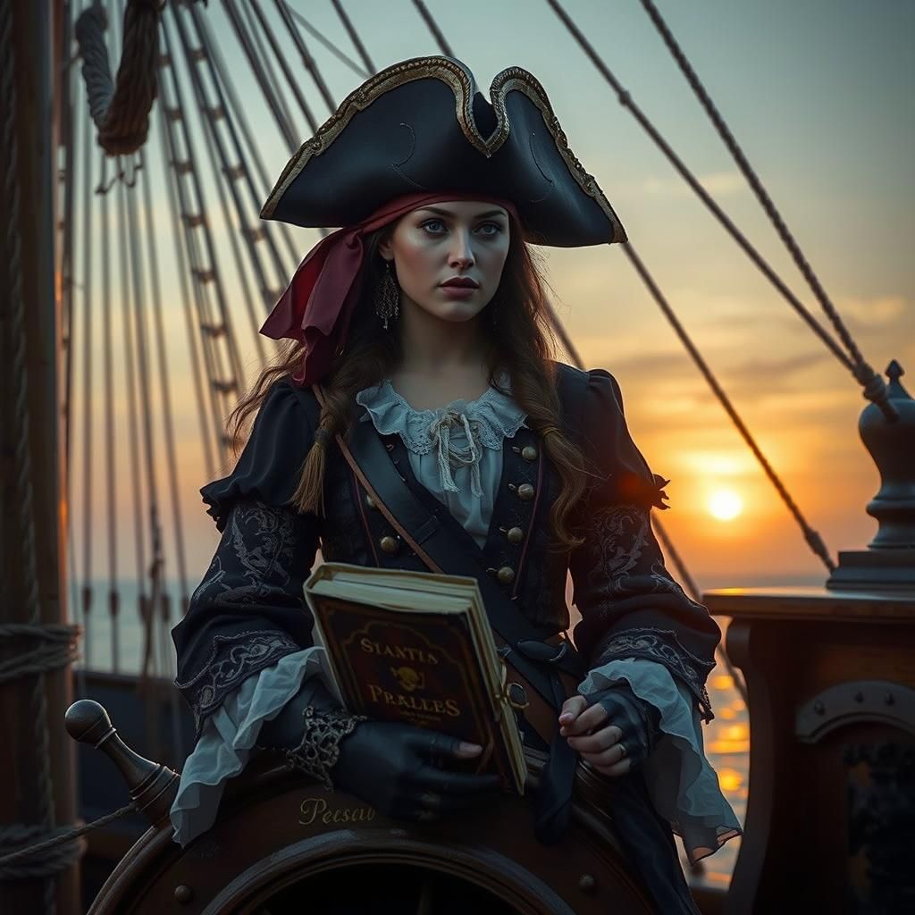 pirate, book, ship, female pirate