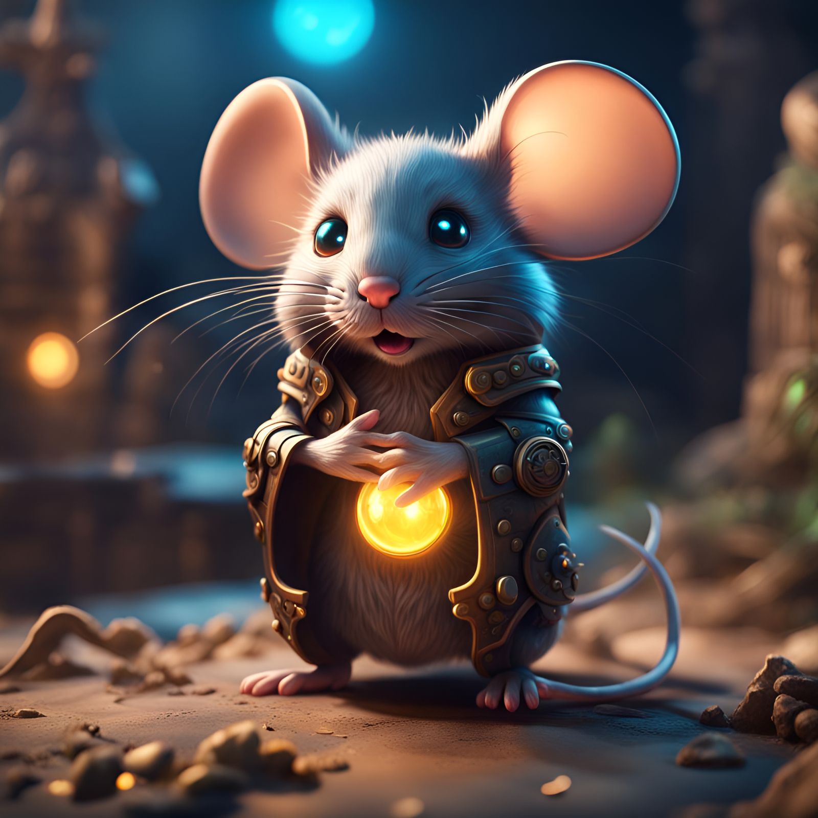 Luminescent Mouse - AI Generated Artwork - NightCafe Creator