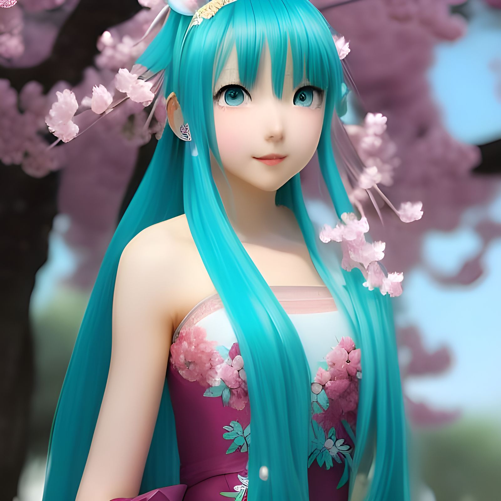 Sakura Miku - Hatsune Miku 062 - AI Generated Artwork - NightCafe Creator