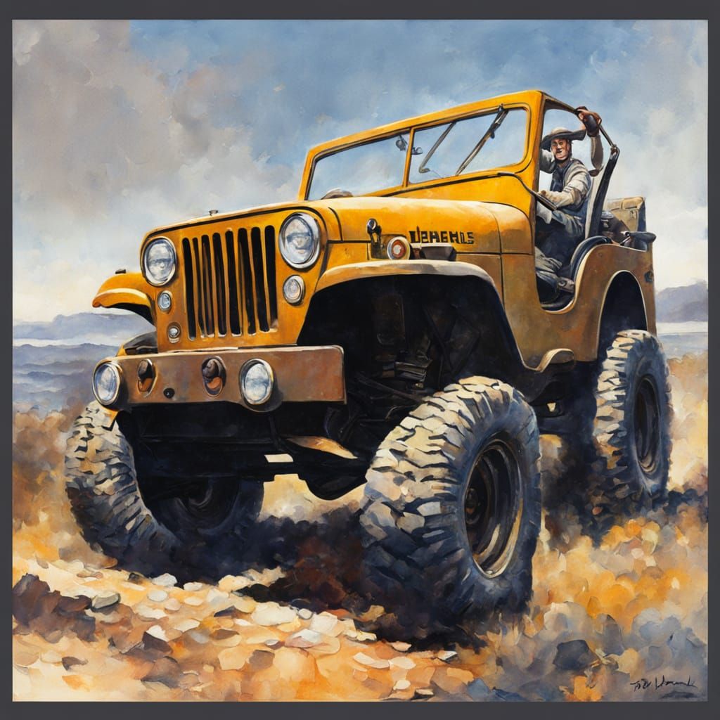 Jeep in Greg Rutkowski Style