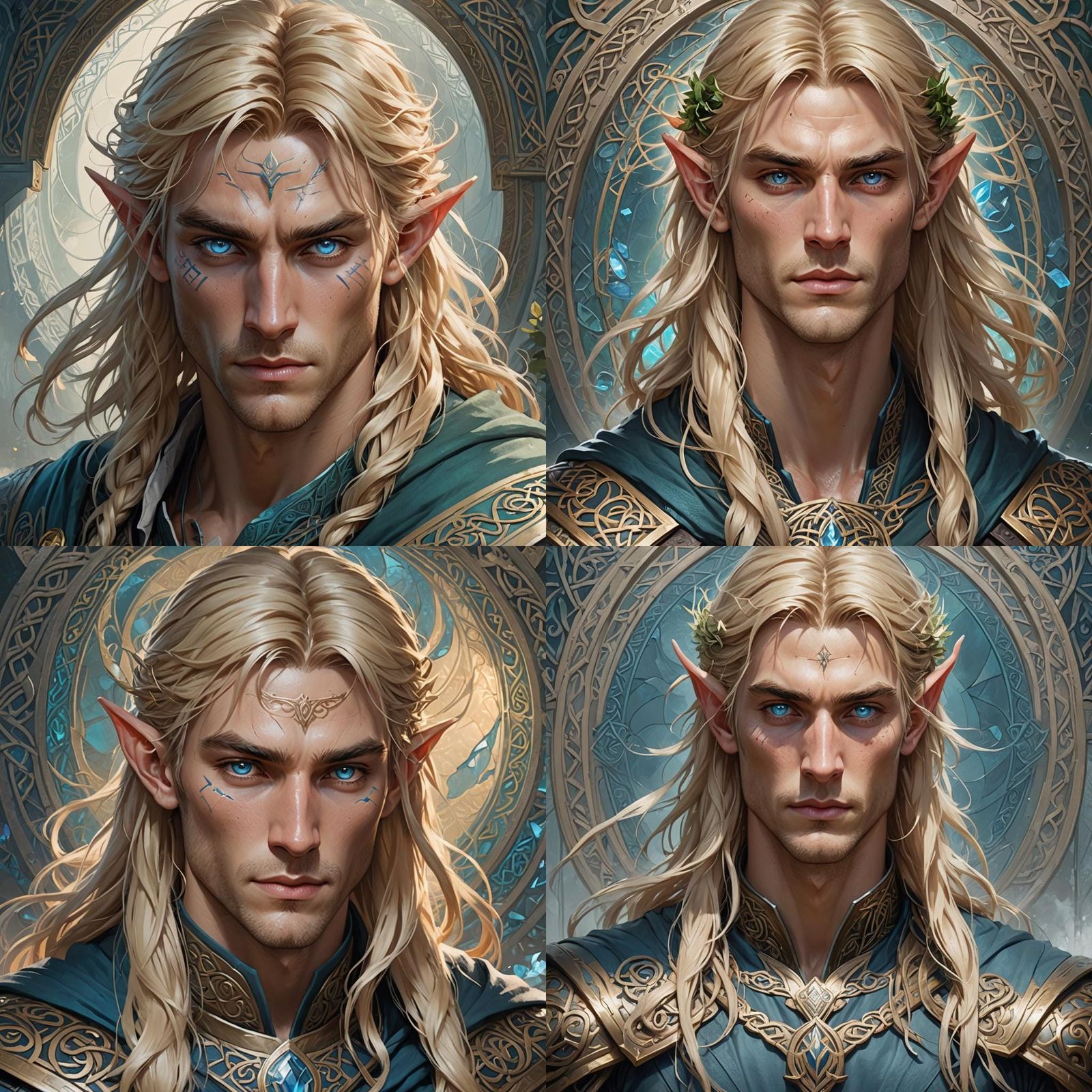 Cumhaill Mac Trenmohr, Elven, blonde, harper, fianna, warrio...