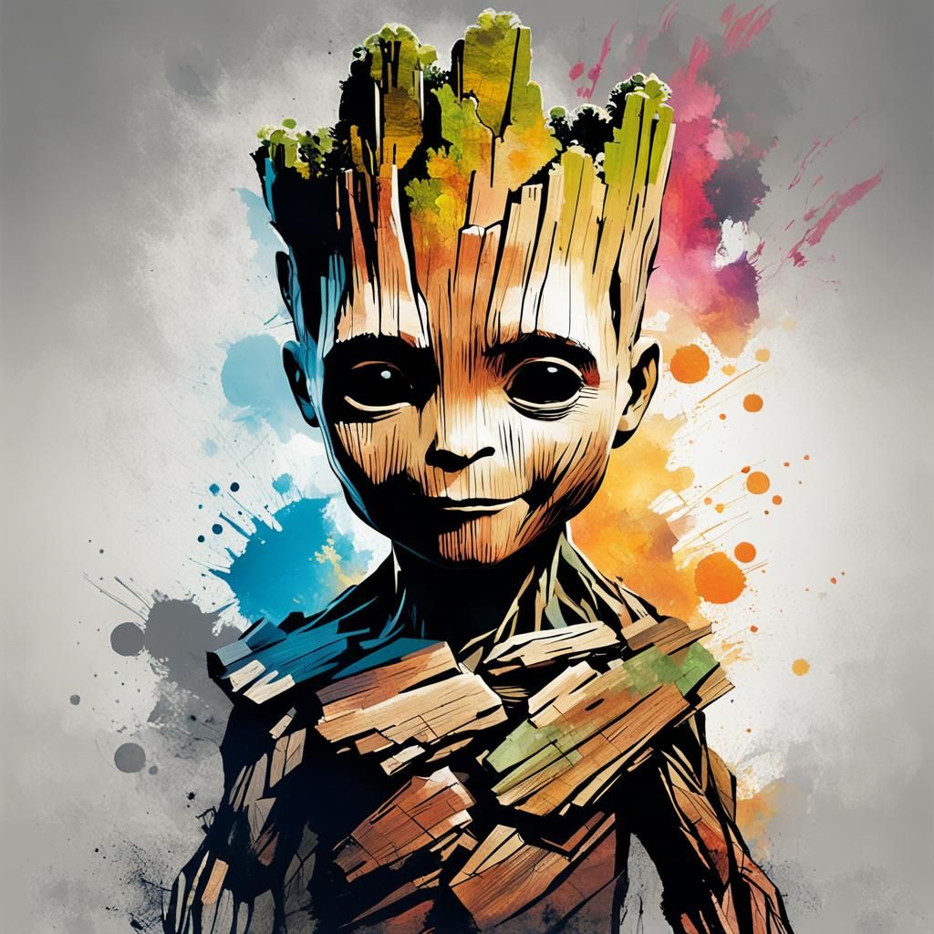 Groot Portrait - AI Generated Artwork - NightCafe Creator