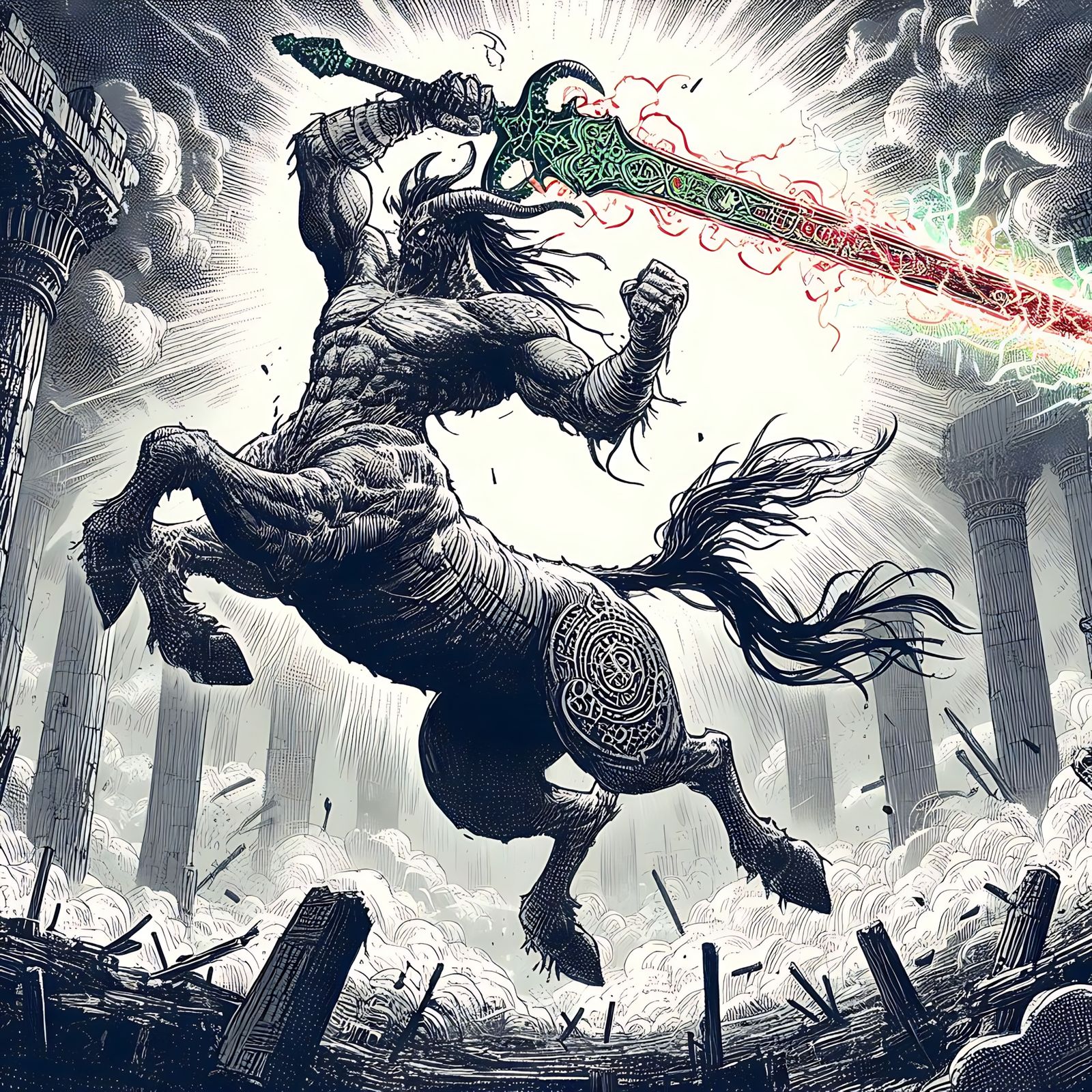 Grotesque Centaur Demon (Uploaded)