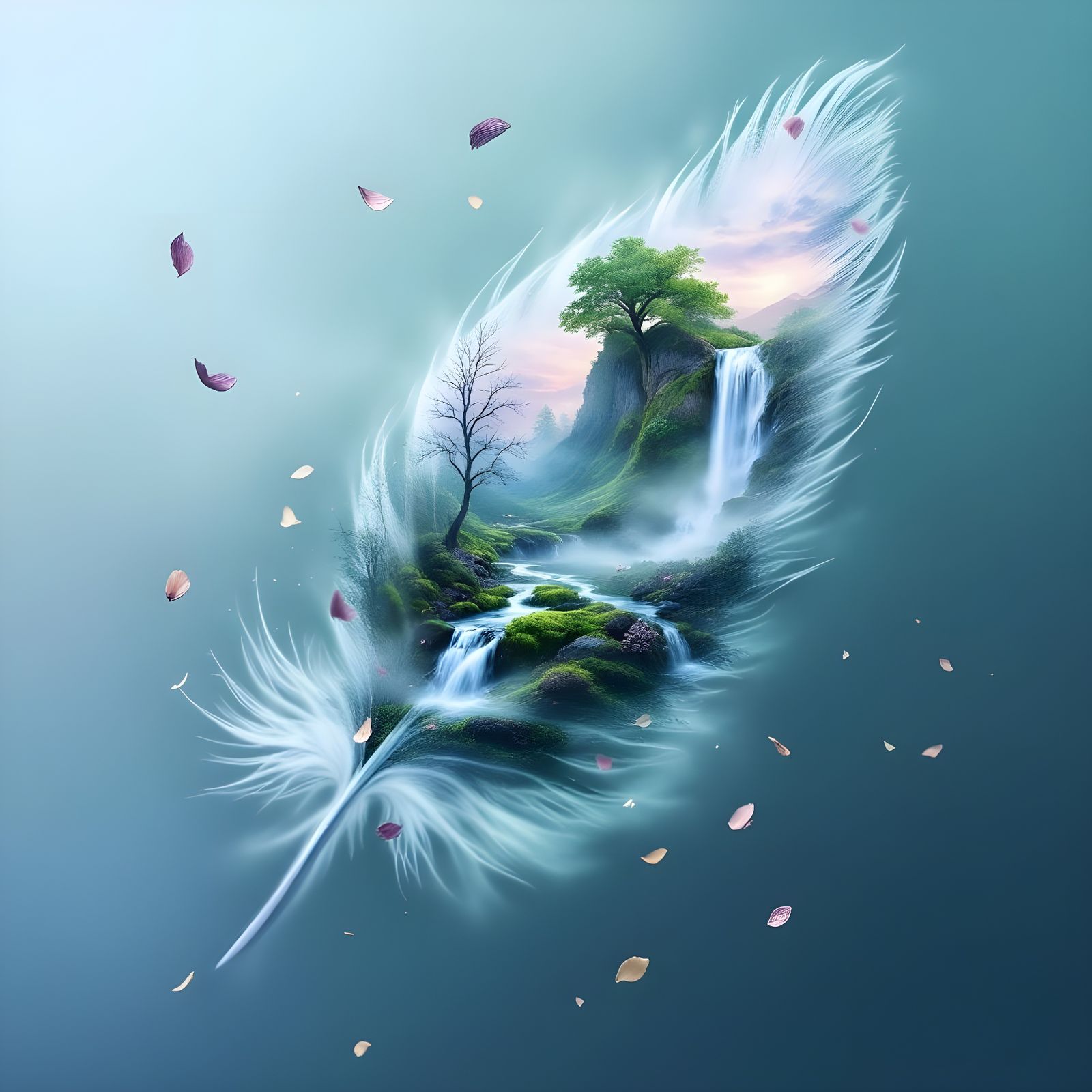 Worlds Hidden in a Feather  by @Chirminth