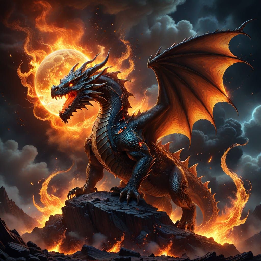 Dragon Ignites the Lunar Surface in a Blaze of Glory