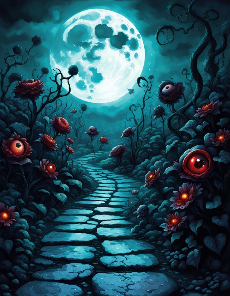 A pathway in a horrible garden.  by @proofman