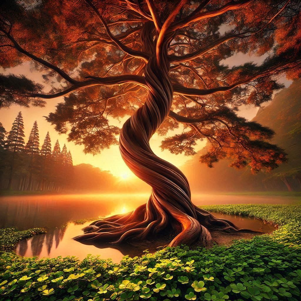 A Cyprus Tree Twisting Trunk  Scene #2