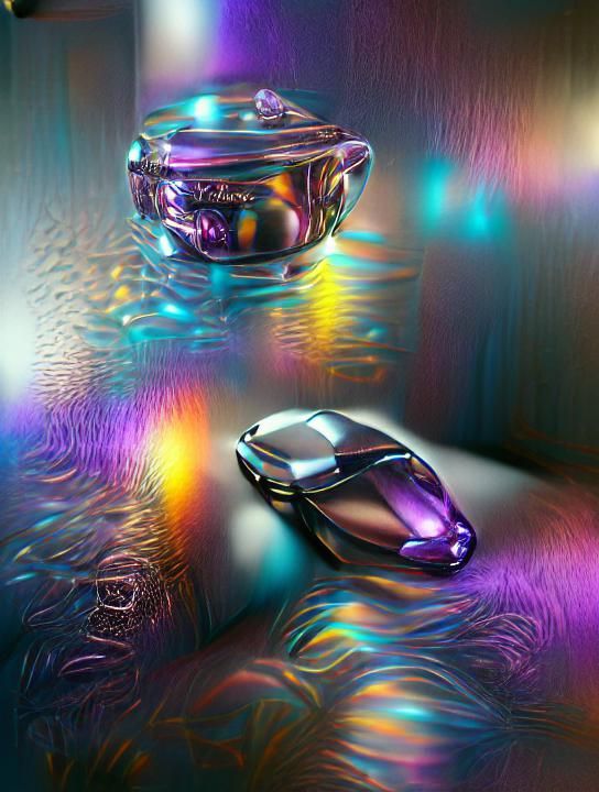 Luxurious hyperrealism holographic 8K 3D flickering light ir...