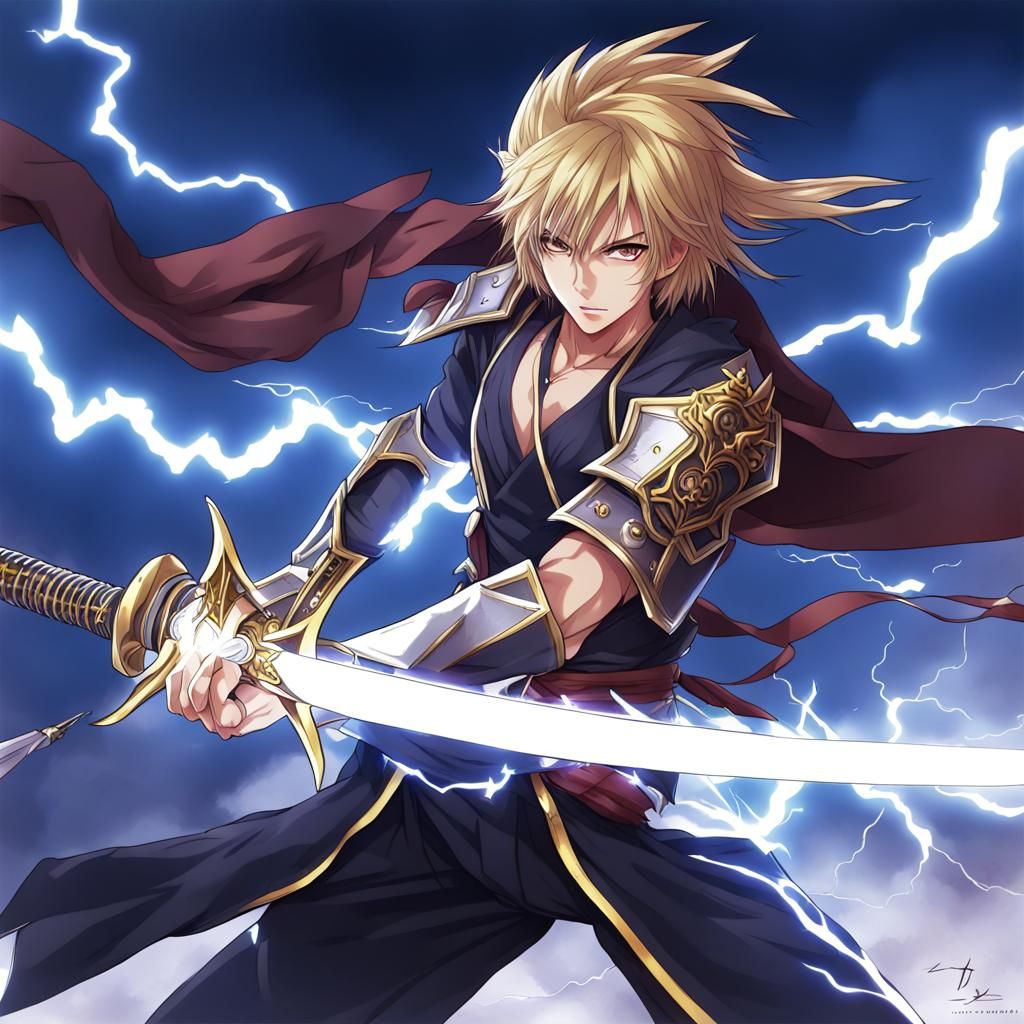 Lightning wielding swordsman