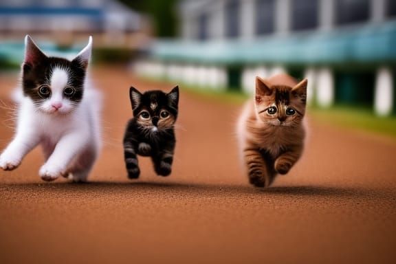 The Kitten Race  by @Elle