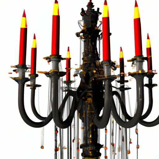 Gothic Candelabrum with Twisted Candles