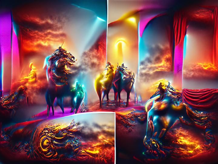 The 4 horsemen of the apocalypse 8K 3D 8k resolution film be...