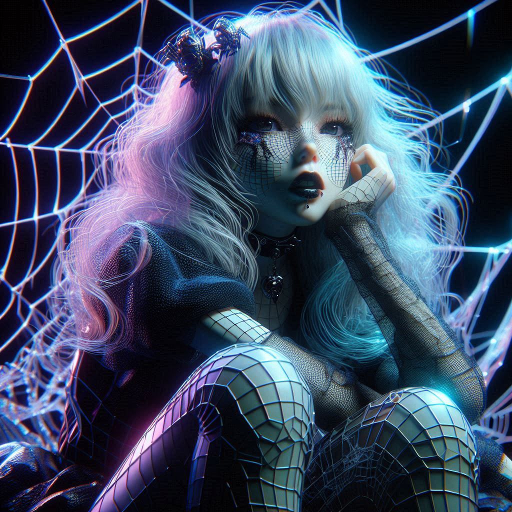 space fantasy sensual (portait:1.5) A glass crystal sculptur...