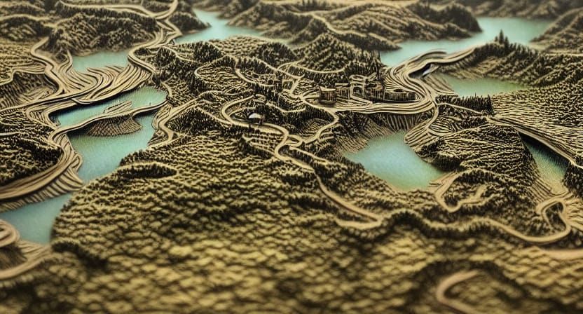 insanely detailed and intricate landscape