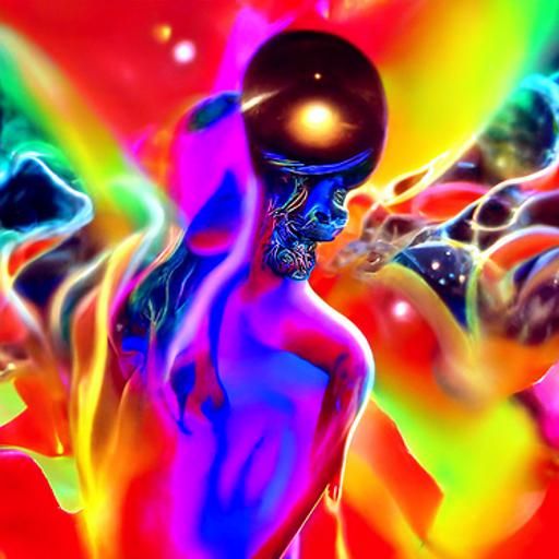 psychedelic 8k resolution holographic astral cosmic illustra...