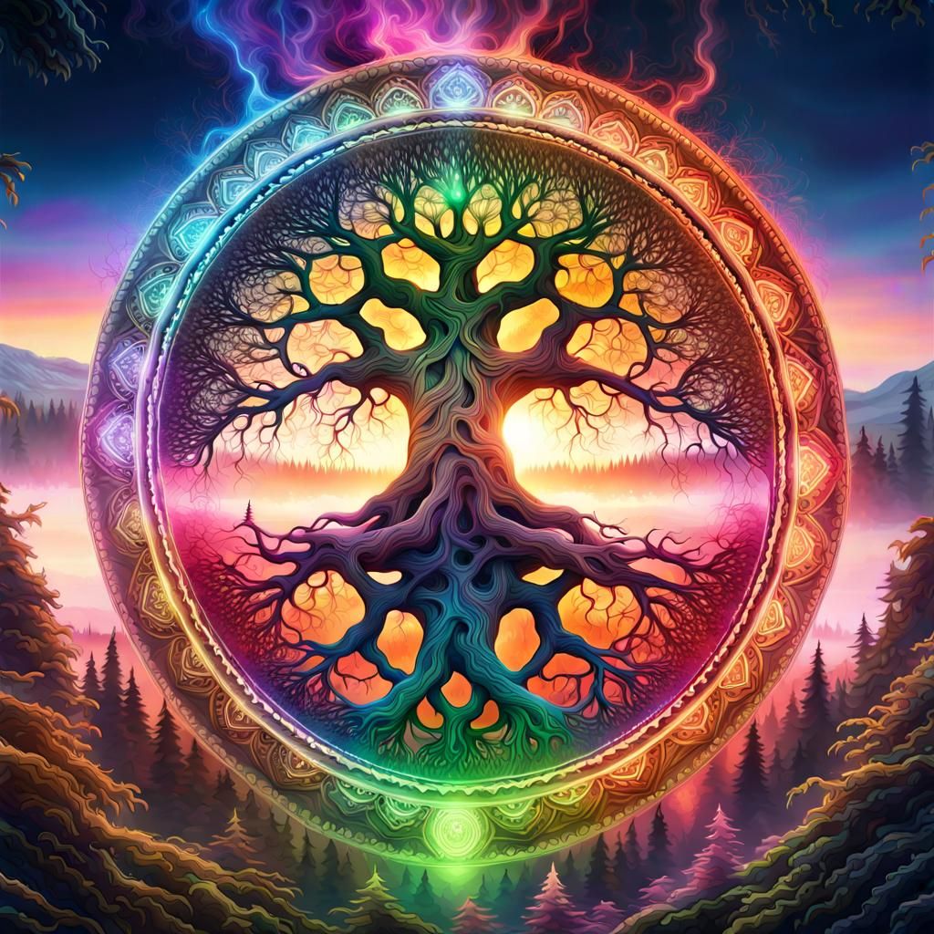 Yggdrasil Mandala - AI Generated Artwork - NightCafe Creator