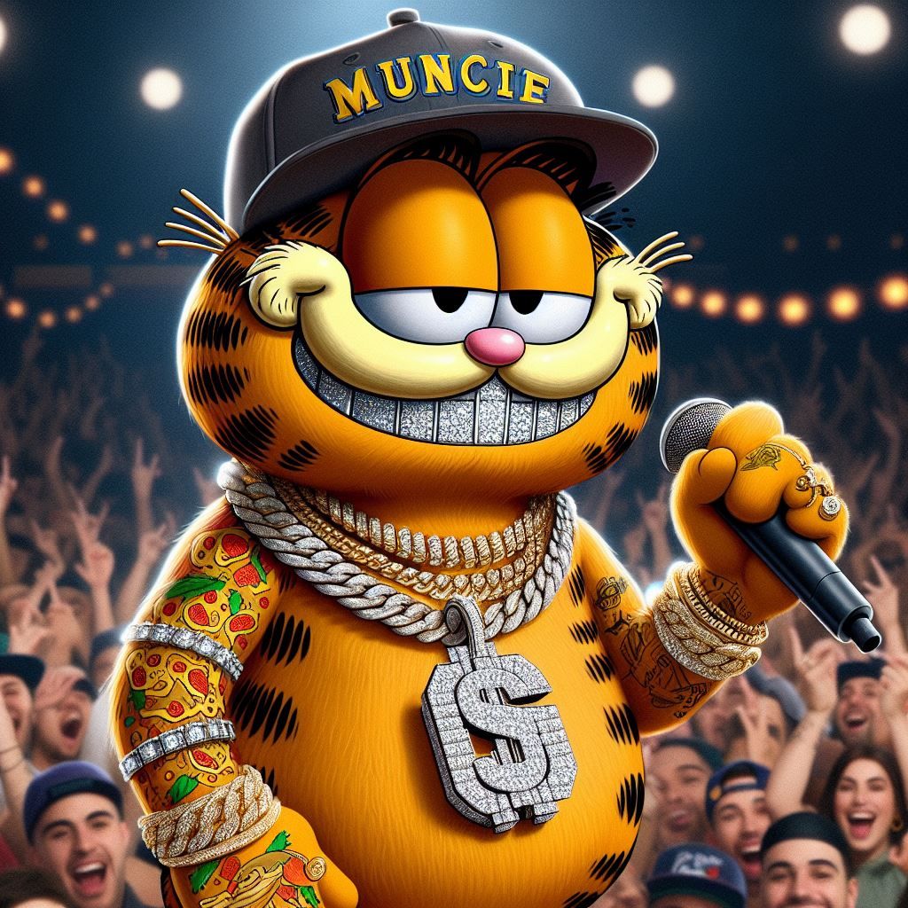 90s Retro Hip Hop Garfield - AI Generated Artwork - NightCafe Creator