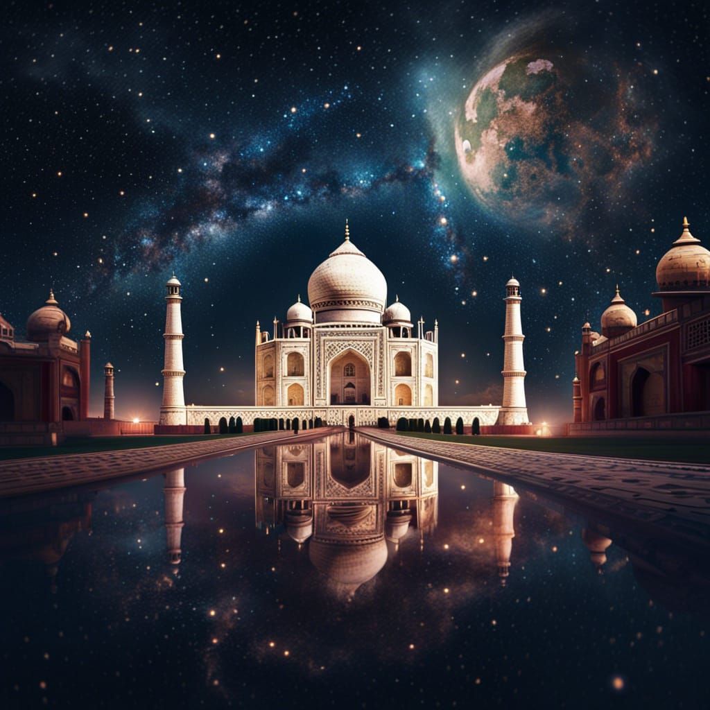 Starry Taj Mahal  by @Lolo