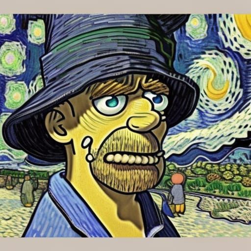 Homer Simpson self portrait   by @LoscoFiguro