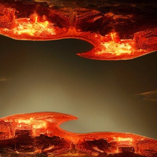 Inside out upside down landscape under firewater