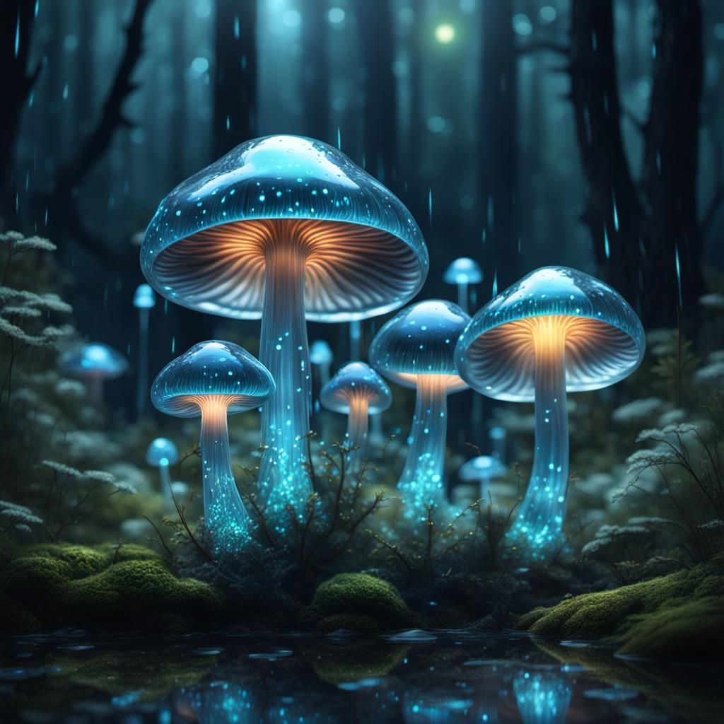 The Luminescent Shrooms   by @Blue