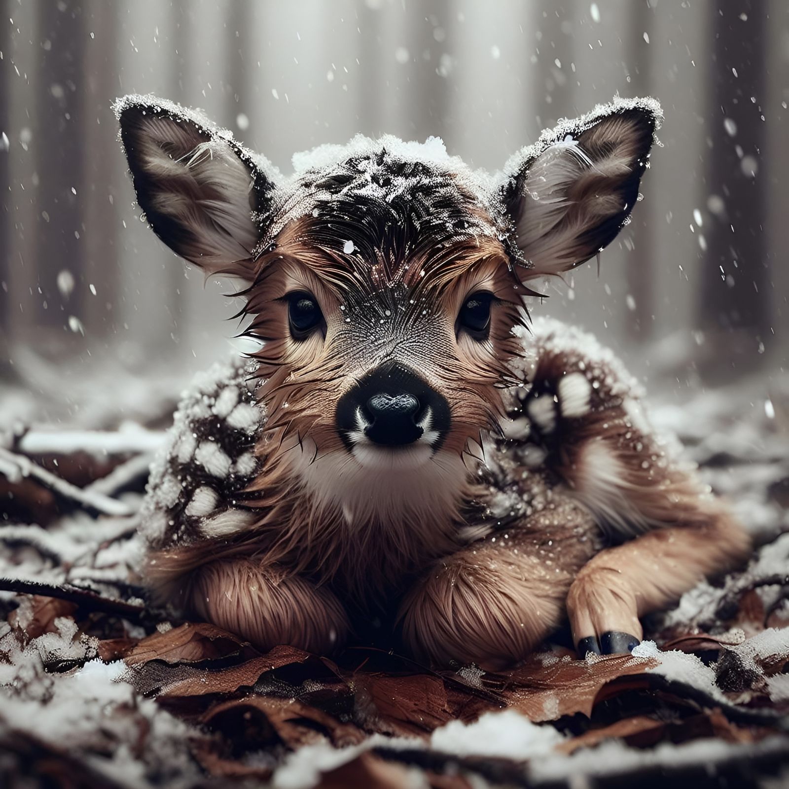 Wet Fawn  by @Rosie