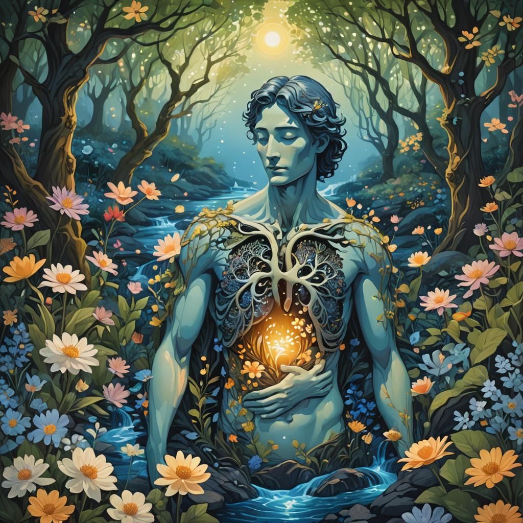 Surreal Chest Opening to Illuminated Forest