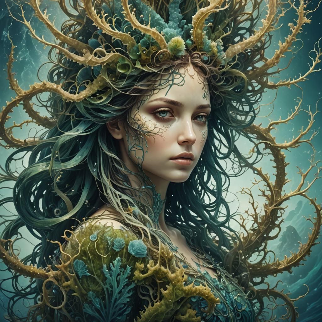 Amphitrite in her oceanic kingdom  by @KJArt7