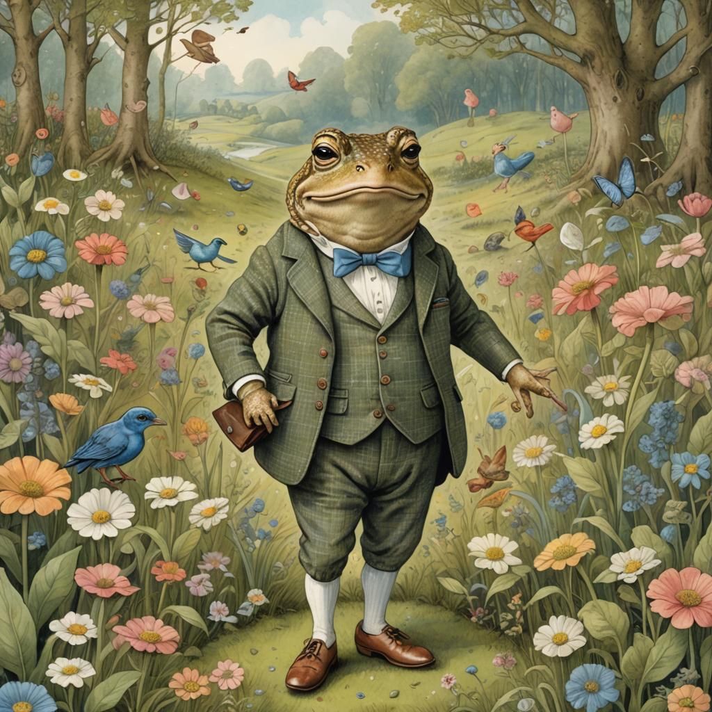 Mr. Toad out for his morning constitutional - AI Generated Artwork ...