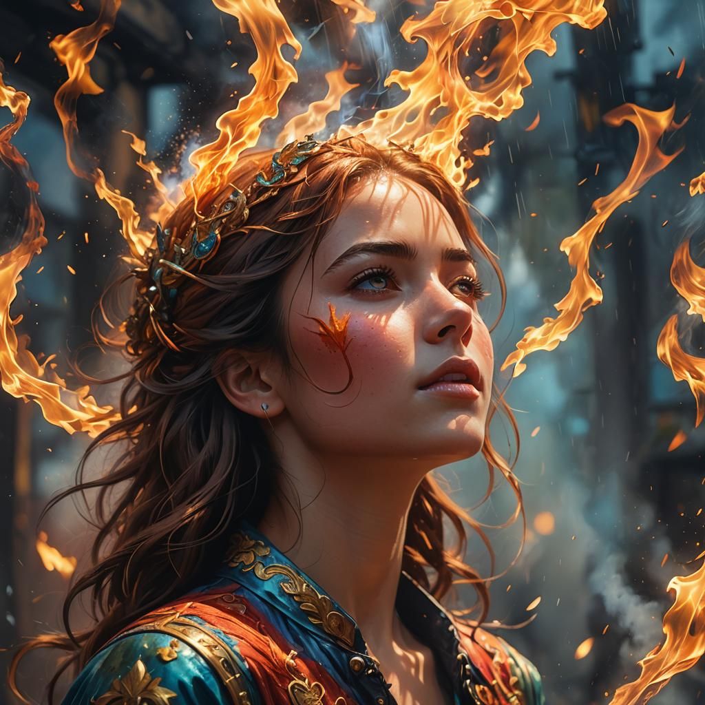 she longed to be a flame that brightly danced alone but felt...