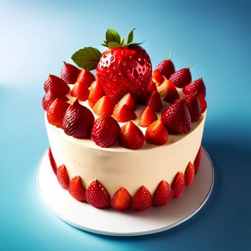strawberry birthday cake