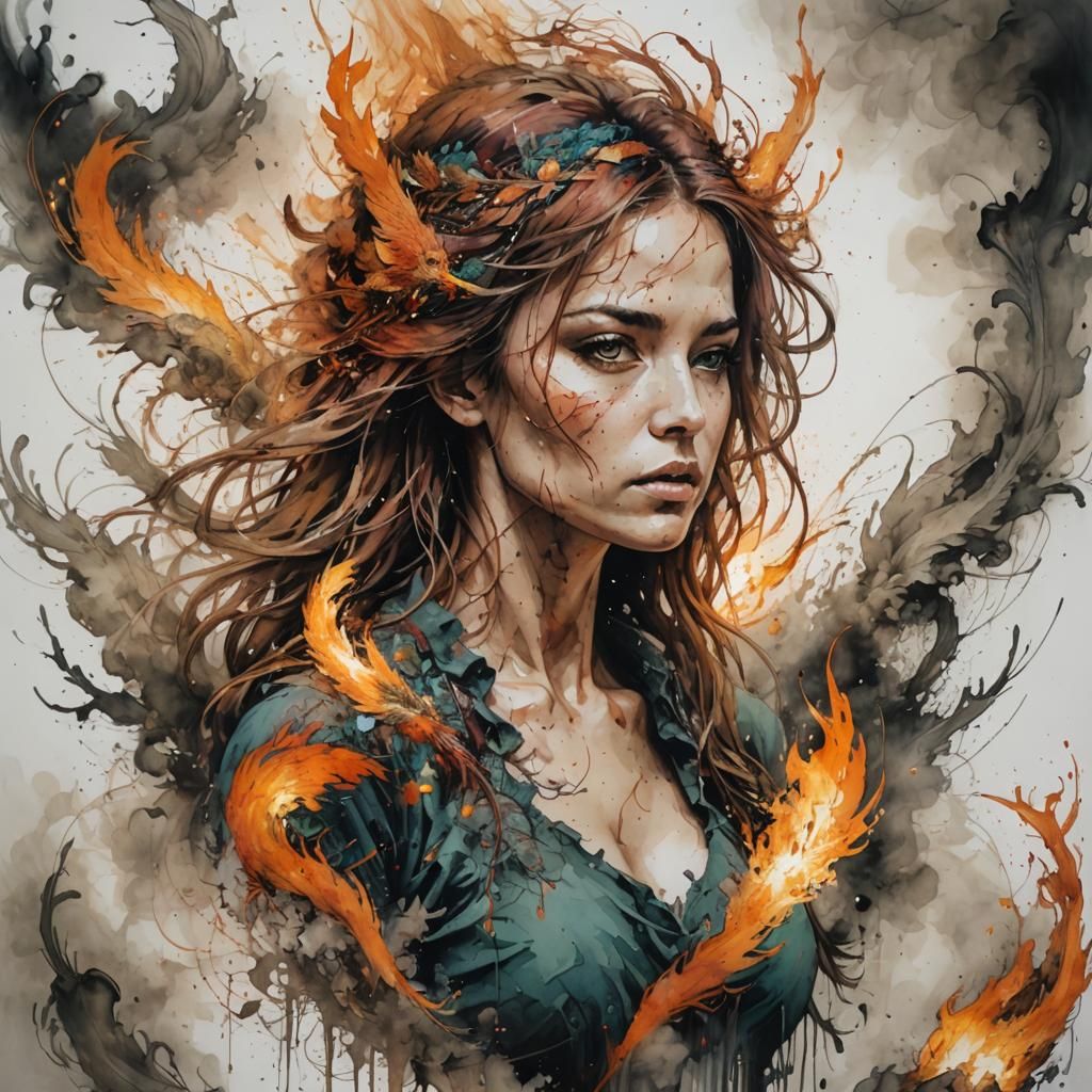 Fiery woman