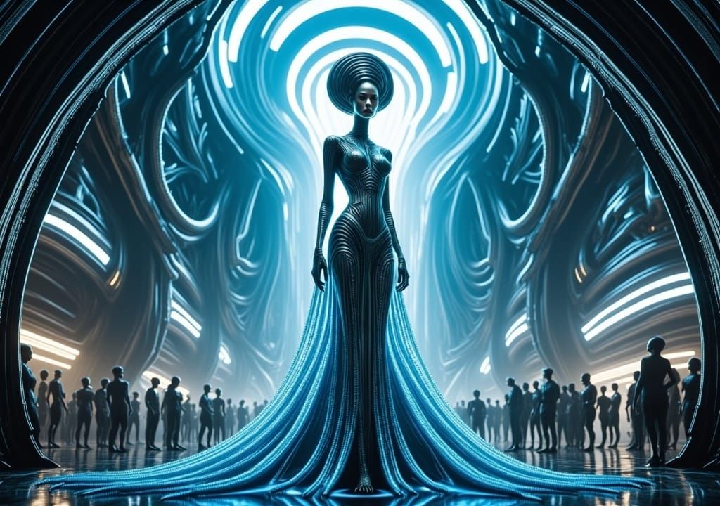 Different Original uncommun <lora:Flux Alien biopunk:1.0>Alien with cinematography in the style of popular dark Netflix and Prime scifi seri...