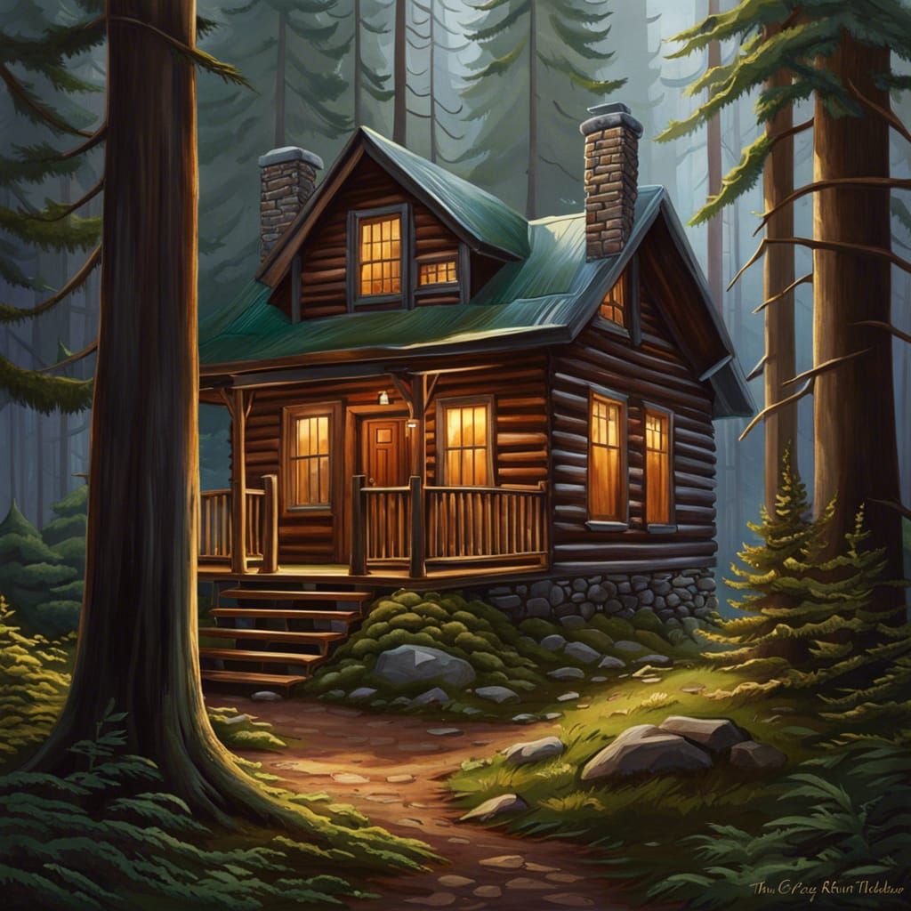 Cozy cabin - AI Generated Artwork - NightCafe Creator