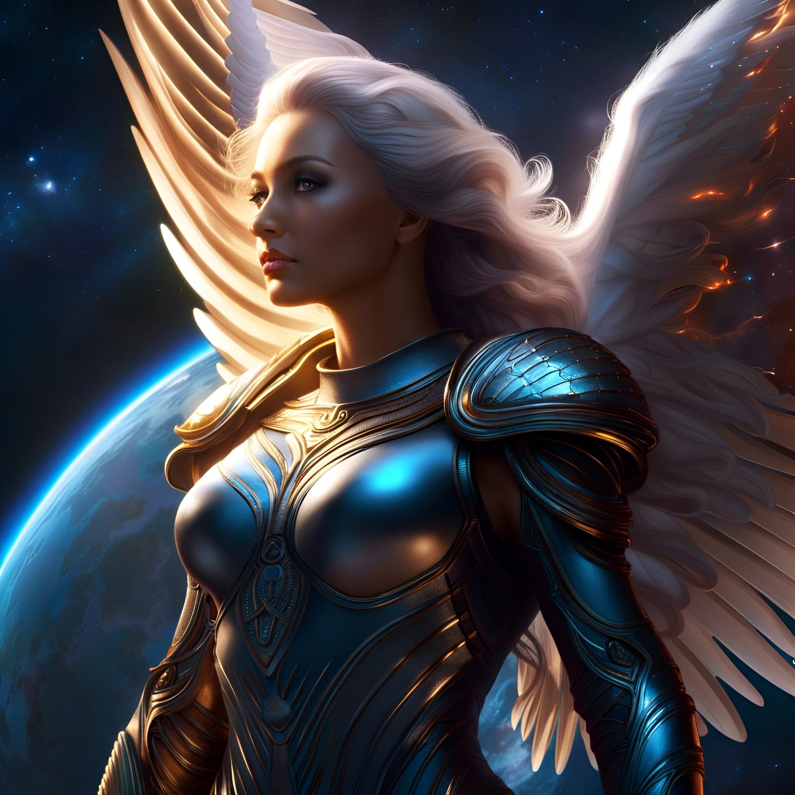 Cosmic Angel - AI Generated Artwork - NightCafe Creator